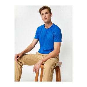 Koton Men's Sax Blue T-Shirt vyobraziť