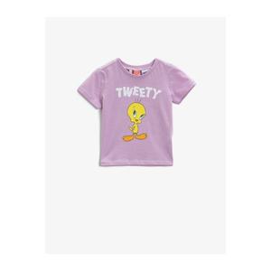 Koton Baby Girl Tweety Short Sleeve Licensed Printed Cotton T-Shirt vyobraziť