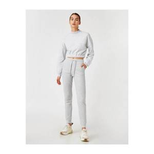 Koton Women's Gray Cotton Jogger Sweatpants vyobraziť