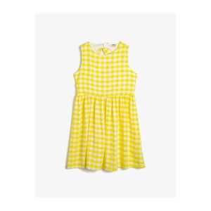 Koton Girl Yellow Check Dress vyobraziť