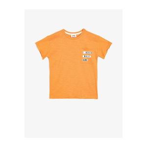 Koton Unisex Kids Orange Text Printed T-Shirt vyobraziť