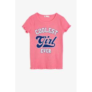 Koton Girl's Pink Short Sleeve T-Shirt vyobraziť