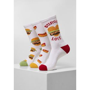 Mister Tee Burger Hot Dog Socks 3-Pack white - 43-46 vyobraziť