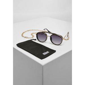 Urban Classics Sunglasses Ibiza With Chain black/gold - One Size vyobraziť