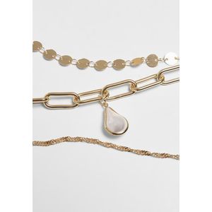 Urban Classics Pearl Cross Necklace gold - One Size vyobraziť