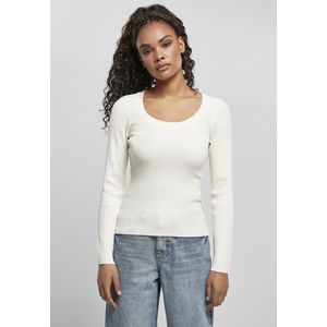 Urban Classics Ladies Wide Neckline Sweater whitesand - 3XL vyobraziť