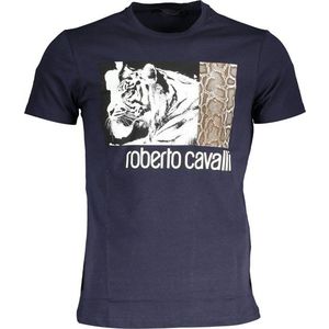 Roberto Cavalli pánske tričko Farba: Modrá, Veľkosť: 2XL vyobraziť
