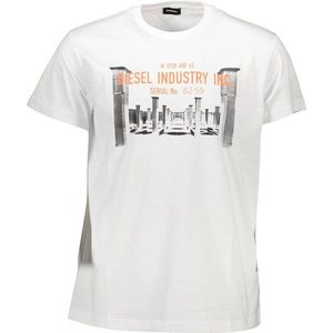 Diesel pánske tričko Farba: Biela, Veľkosť: 2XL vyobraziť