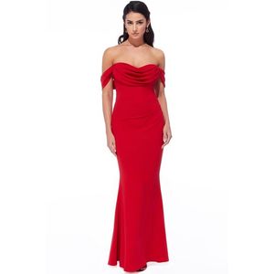 Červené dlhé šaty Jolene vyobraziť