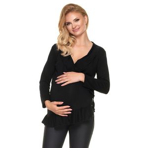 Čierna tehotenská zavinovacia blúzka 0185 vyobraziť
