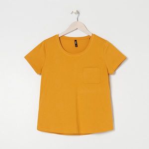 Sinsay - Tričko s vreckom - Žltá vyobraziť