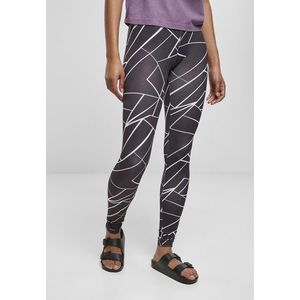 Urban Classics Ladies AOP Leggings geometric black - L vyobraziť