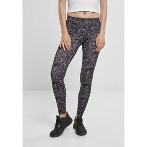 Urban Classics Ladies AOP Leggings hibiscus black - XL vyobraziť