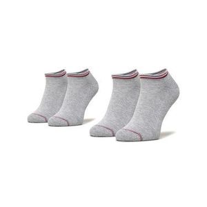 Tommy Hilfiger Súprava 2 párov členkových pánskych ponožiek 100001093 Sivá vyobraziť