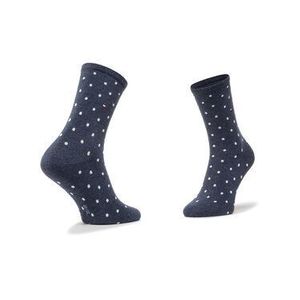 Tommy Hilfiger Súprava 2 párov vysokých dámskych ponožiek 100001493 Tmavomodrá vyobraziť