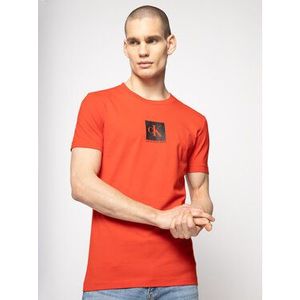 Calvin Klein Jeans Tričko J30J314755 Červená Slim Fit vyobraziť