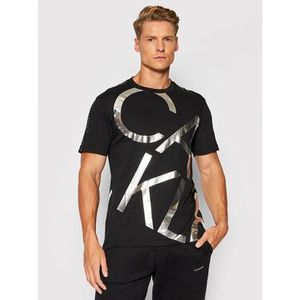Calvin Klein Tričko Silver Big Logo K10K107037 Čierna Regular Fit vyobraziť