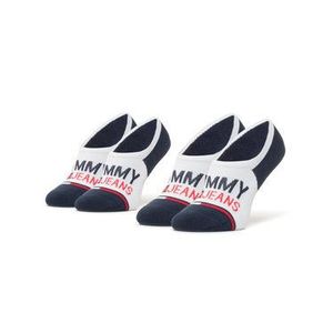 Tommy Jeans Súprava 2 párov krátkych ponožiek unisex 100000402 Tmavomodrá vyobraziť