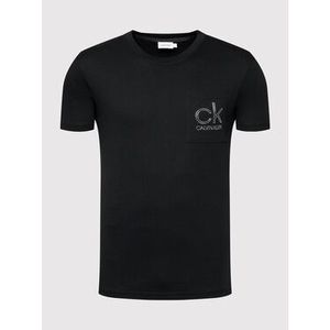 Calvin Klein Tričko Chest Pocket K10K106709 Čierna Regular Fit vyobraziť