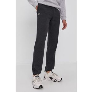 Nohavice Lacoste pánske, šedá farba, jednofarebné vyobraziť