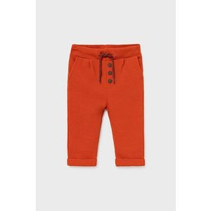 Detské nohavice Mayoral oranžová farba, jednofarebné vyobraziť