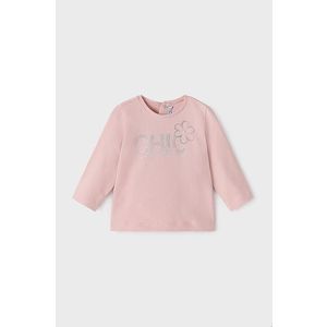 Detské tričko s dlhým rukávom Mayoral ružová farba vyobraziť