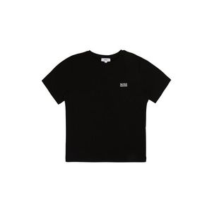 Detské bavlnené tričko Boss čierna farba, jednofarebné vyobraziť