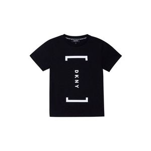 Detské bavlnené tričko Dkny čierna farba, s potlačou vyobraziť