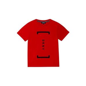 Detské bavlnené tričko Dkny červená farba, s potlačou vyobraziť