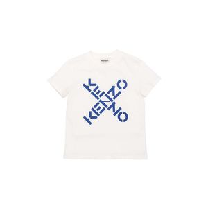 Detské bavlnené tričko Kenzo Kids krémová farba, s potlačou vyobraziť