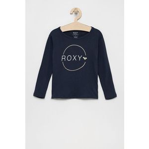 Detská bavlnená košeľa s dlhým rukávom Roxy tmavomodrá farba vyobraziť