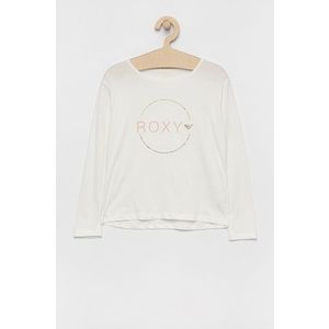 Detská bavlnená košeľa s dlhým rukávom Roxy biela farba vyobraziť