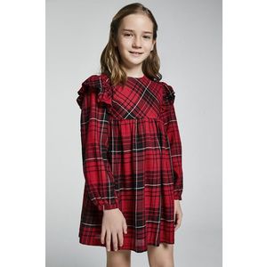 Dievčenské šaty Mayoral červená farba, mini, rovné vyobraziť