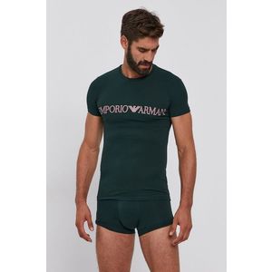 Pyžamová sada Emporio Armani Underwear zelená farba, jednofarebná vyobraziť