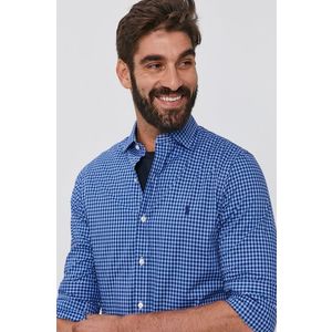 Bavlnená košeľa Polo Ralph Lauren pánska, slim, s talianskym golierom vyobraziť