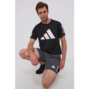 Tričko adidas Performance GL8920 pánske, čierna farba, s potlačou vyobraziť