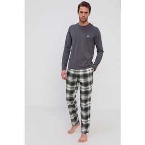 Pyžamo Emporio Armani Underwear pánske, šedá farba, jednofarebné vyobraziť