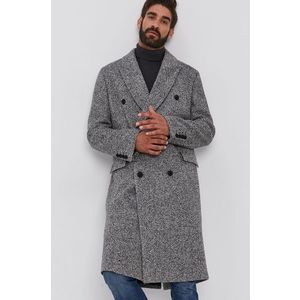 Kabát Drykorn Skye pánsky, šedá farba, prechodný vyobraziť