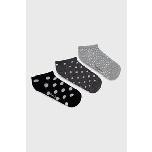 Ponožky Pepe Jeans Kris (3-pack) dámske, šedá farba vyobraziť