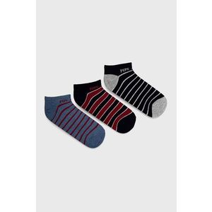 Ponožky Pepe Jeans Burbank (3-pack) pánske, tmavomodrá farba vyobraziť