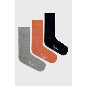 Ponožky Pepe Jeans Edward (3-pack) pánske, oranžová farba vyobraziť