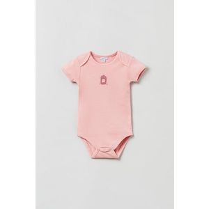 Body pre bábätká OVS (5-pack) ružová farba vyobraziť