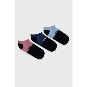 Ponožky Pepe Jeans Wencie (3-pack) dámske, tmavomodrá farba vyobraziť