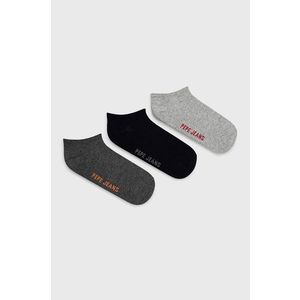 Ponožky Pepe Jeans Boyes (3-pack) pánske, šedá farba vyobraziť