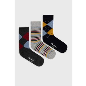 Ponožky Pepe Jeans Ashford (3-pack) pánske vyobraziť