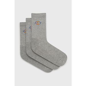 Ponožky Dickies (3-pack) šedá farba vyobraziť