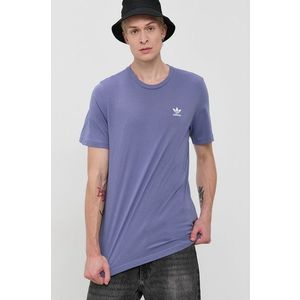 Bavlnené tričko adidas Originals fialová farba, jednofarebné vyobraziť