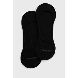 Ponožky Calvin Klein (2-pak) pánske, čierna farba vyobraziť