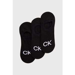 Ponožky Calvin Klein (3-pak) pánske, čierna farba vyobraziť