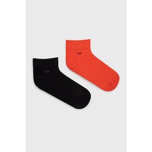 Ponožky Calvin Klein (2-pak) pánske, červená farba vyobraziť